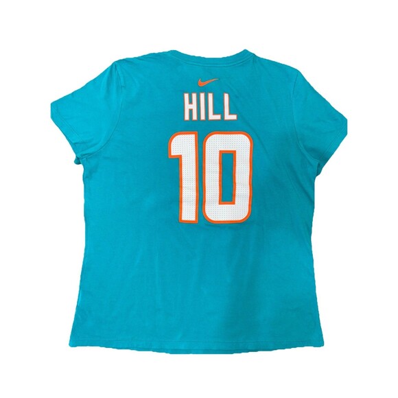 Nike Women’s Miami Dolphins Tyreek Hill #10 Aqua NFL Football T-Shirt L - Picture 3 of 6